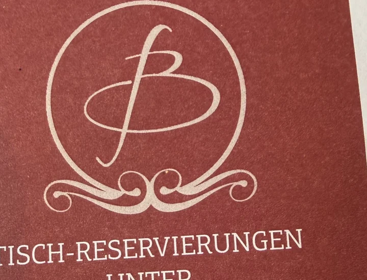 Logo des Brusco Restaurants auf der Speisekarte